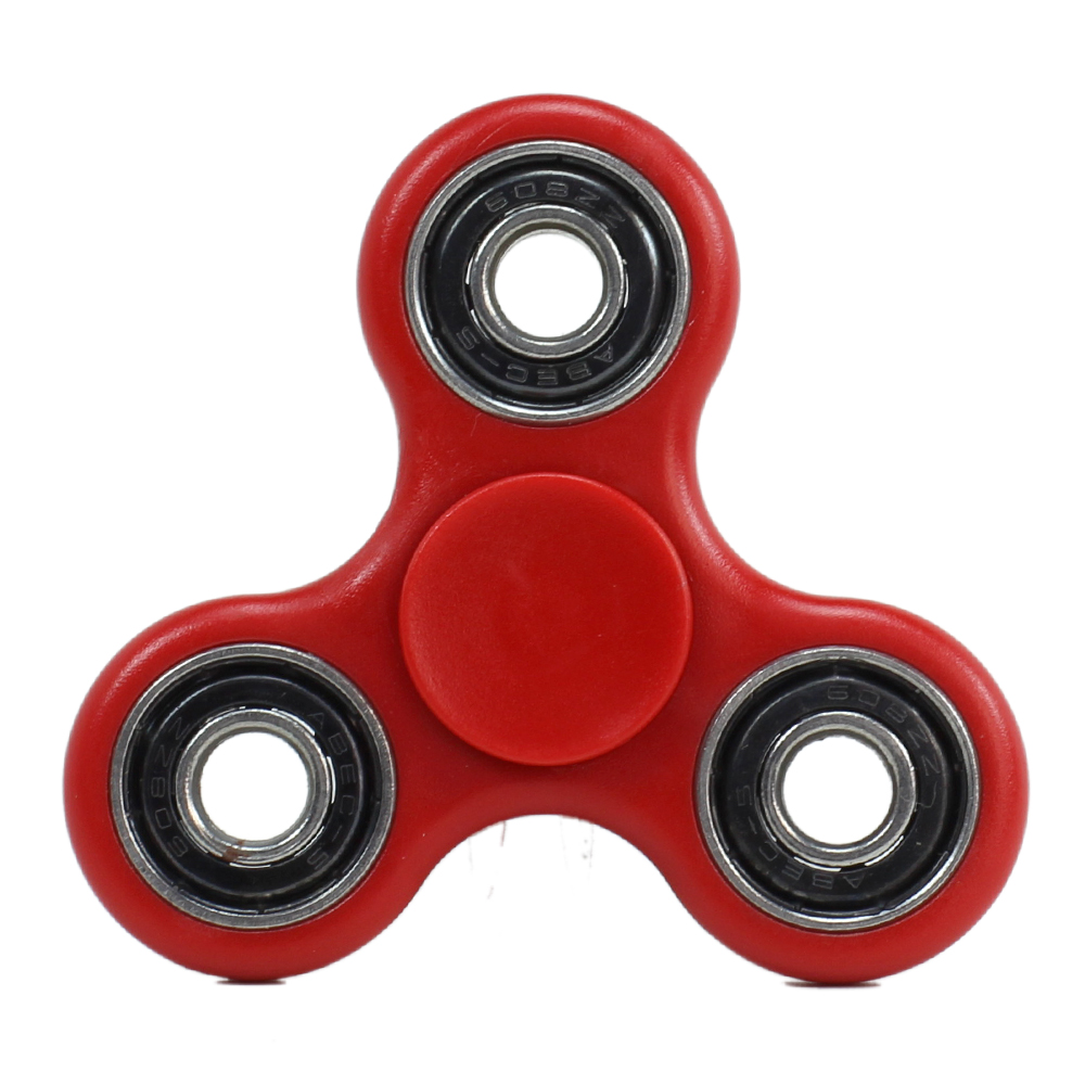 Classic Fidget SPINNER Hand Stress Reducer Toy for Adult, Child (Red Silver Bearings)